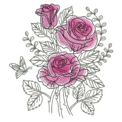 Sketched Flowers(Sm) machine embroidery designs