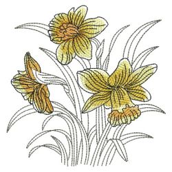 Sketched Flowers 02(Md) machine embroidery designs