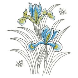 Sketched Flowers 03(Md) machine embroidery designs