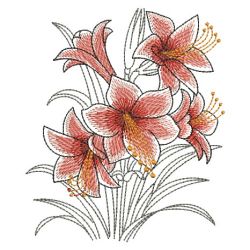 Sketched Flowers 04(Md) machine embroidery designs