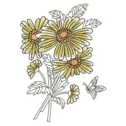 Sketched Flowers 07(Md) machine embroidery designs