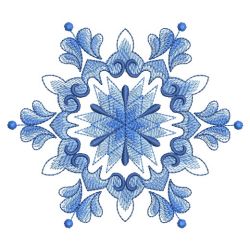 Delft Blue Snowflakes 05(Sm) machine embroidery designs