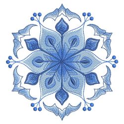 Delft Blue Snowflakes 06(Sm) machine embroidery designs
