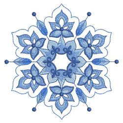 Delft Blue Snowflakes 08(Sm) machine embroidery designs