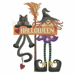 Folk Art Halloween 2 11(Lg) machine embroidery designs