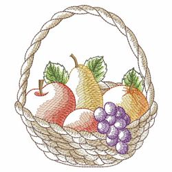 Basket Of Fruit 3 03(Lg) machine embroidery designs