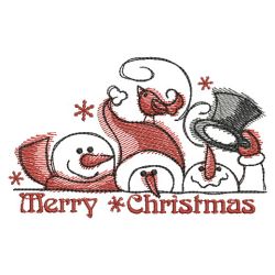 Sketched Christmas 06(Md) machine embroidery designs