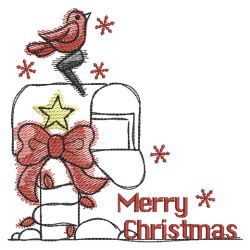 Sketched Christmas 08(Md) machine embroidery designs