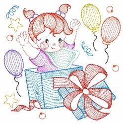 Rippled Birthday Party 01(Lg) machine embroidery designs