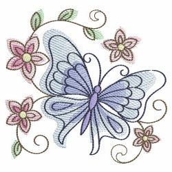 Butterfly And Blooms 5(Sm) machine embroidery designs