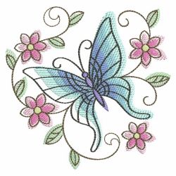 Butterfly And Blooms 5 05(Sm) machine embroidery designs