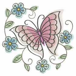 Butterfly And Blooms 5 06(Sm) machine embroidery designs