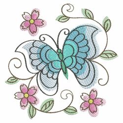 Butterfly And Blooms 5 08(Md) machine embroidery designs