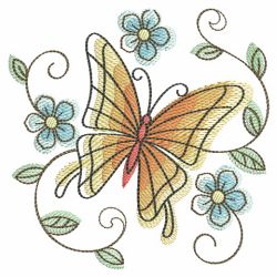 Butterfly And Blooms 5 09(Sm) machine embroidery designs