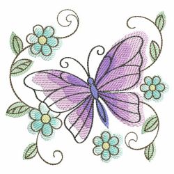 Butterfly And Blooms 5 10(Sm) machine embroidery designs