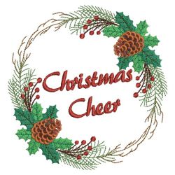 Christmas Wreath 06(Lg) machine embroidery designs