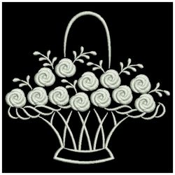 White Work Floral Baskets 02(Md)