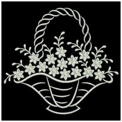 White Work Floral Baskets 06(Md) machine embroidery designs