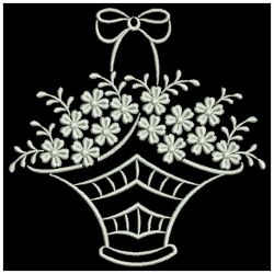 White Work Floral Baskets 07(Lg) machine embroidery designs