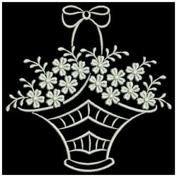 White Work Floral Baskets 07(Sm) machine embroidery designs