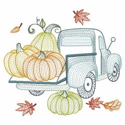 Pumpkin Truck 02(Sm) machine embroidery designs