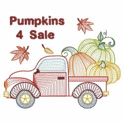 Pumpkin Truck 04(Lg) machine embroidery designs