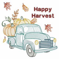 Pumpkin Truck 05(Lg) machine embroidery designs