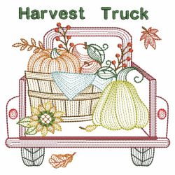 Pumpkin Truck 07(Lg) machine embroidery designs