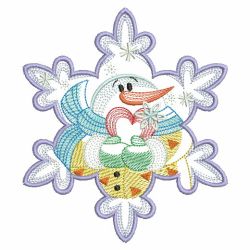 Snowflake Snowman 3 03(Md) machine embroidery designs