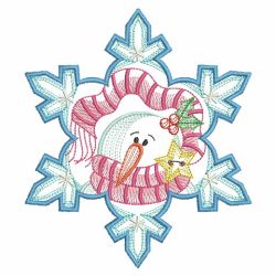 Snowflake Snowman 3 06(Md) machine embroidery designs