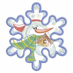 Snowflake Snowman 3 10(Sm) machine embroidery designs