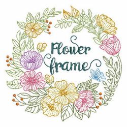 Vintage Flower Wreath(Lg) machine embroidery designs