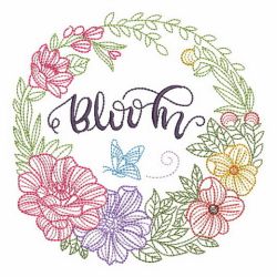 Vintage Flower Wreath 03(Lg) machine embroidery designs