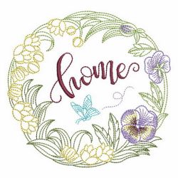 Vintage Flower Wreath 07(Lg) machine embroidery designs