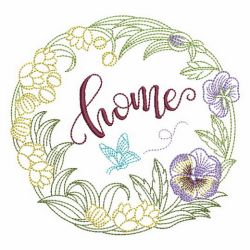 Vintage Flower Wreath 07(Md) machine embroidery designs