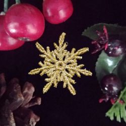 FSL Golden Mini Snowflakes machine embroidery designs