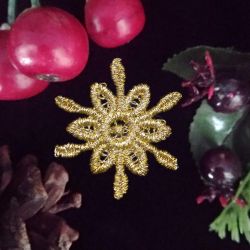 FSL Golden Mini Snowflakes 03 machine embroidery designs