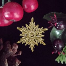 FSL Golden Mini Snowflakes 10 machine embroidery designs