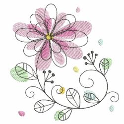 Doodle Flowers 2 01(Md) machine embroidery designs