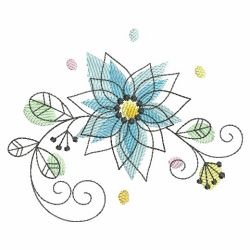 Doodle Flowers 2 03(Lg) machine embroidery designs