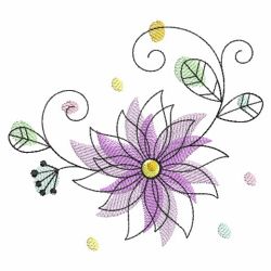 Doodle Flowers 2 05(Lg) machine embroidery designs
