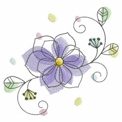 Doodle Flowers 2 07(Lg) machine embroidery designs
