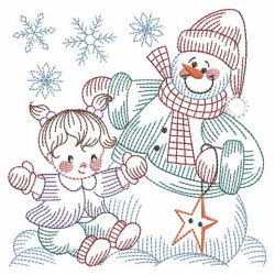 Vintage Snowman 8 07(Md) machine embroidery designs