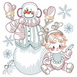 Vintage Snowman 8 10(Md) machine embroidery designs