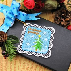 FSL Christmas Tags 09 machine embroidery designs