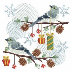 Christmas Birds 4 05(Lg) machine embroidery designs