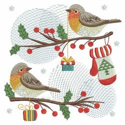 Christmas Birds 4 06(Lg) machine embroidery designs