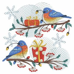 Christmas Birds 4 08(Sm) machine embroidery designs
