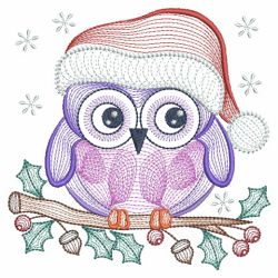 Rippled Christmas Owls 01(Lg) machine embroidery designs