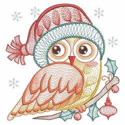 Rippled Christmas Owls 02(Md) machine embroidery designs